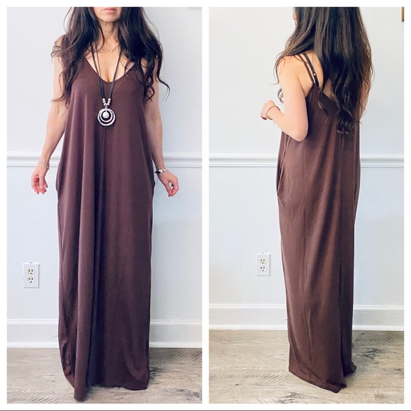 ✨LAST 1✨LOOSE FIT SLEEVELESS MAXI DRESS W/pockets - Picture 9 of 12